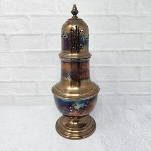 Vintage Barker Ellis England Silver Plate Muffineer / Sugar Shaker Menorah Mark